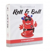 Стимулирующий презерватив-насадка Roll   Ball Strawberry - Sitabella - купить с доставкой в Элисте