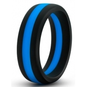 Черно-синее эрекционное кольцо Silicone Go Pro Cock Ring - Blush Novelties - в Элисте купить с доставкой