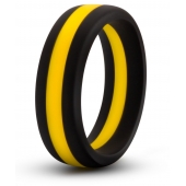 Черно-желтое силиконовое эрекционное кольцо Silicone Go Pro Cock Ring - Blush Novelties - в Элисте купить с доставкой