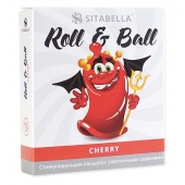 Стимулирующий презерватив-насадка Roll   Ball Cherry - Sitabella - купить с доставкой в Элисте