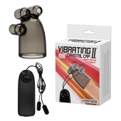 Дымчатая насадка-мастурбатор с вибрацией Vibrating Crystal Cap II - Baile - в Элисте купить с доставкой