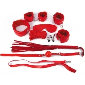 Пикантный красный набор БДСМ - Notabu - купить с доставкой в Элисте