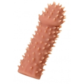 Телесная реалистичная насадка KOKOS Extreme Sleeve 07 с дополнительной стимуляцией - 12,7 см. - KOKOS - в Элисте купить с доставкой