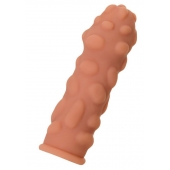 Телесная реалистичная насадка KOKOS Extreme Sleeve 11 с дополнительной стимуляцией - 12,7 см. - KOKOS - в Элисте купить с доставкой
