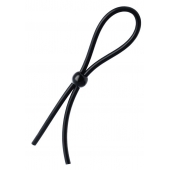 Черное лассо на пенис с одной бусиной - A-toys - в Элисте купить с доставкой