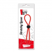 Красное эрекционное лассо с одной бусиной-утяжкой STRETCHY THIN LASSO - Dream Toys - в Элисте купить с доставкой