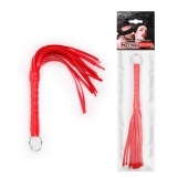 Красная плеть с рукоятью в оплетке - 28 см. - Notabu - купить с доставкой в Элисте