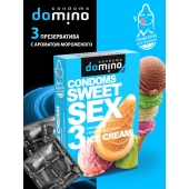 Презервативы для орального секса DOMINO Sweet Sex с ароматом мороженого - 3 шт. - Domino - купить с доставкой в Элисте