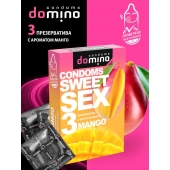 Презервативы для орального секса DOMINO Sweet Sex с ароматом манго - 3 шт. - Domino - купить с доставкой в Элисте
