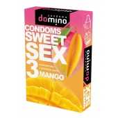 Презервативы для орального секса DOMINO Sweet Sex с ароматом манго - 3 шт. - Domino - купить с доставкой в Элисте