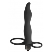 Черная вибронасадка для двойного проникновения Flirtini - 15,9 см. - Lola Games - купить с доставкой в Элисте