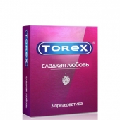 Презервативы Torex  Сладкая любовь  с ароматом клубники - 3 шт. - Torex - купить с доставкой в Элисте