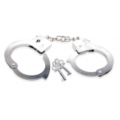 Металлические наручники Beginner s Metal Cuffs - Pipedream - купить с доставкой в Элисте