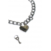 Серебристый ошейник Embrace с ключиком - Lola Games - купить с доставкой в Элисте