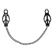 Зажимы на соски Darkside с цепочкой - Lola Games - купить с доставкой в Элисте