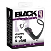 Черное эрекционное кольцо с анальной вибропробкой Vibrating Ring   Plug - Orion - в Элисте купить с доставкой