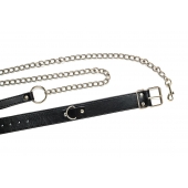 Черный ошейник с поводком Wild - Lola Games - купить с доставкой в Элисте