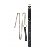 Черный ошейник с поводком Wild - Lola Games - купить с доставкой в Элисте