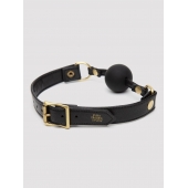 Черный кляп-шар Bound to You Faux Leather Ball Gag - Fifty Shades of Grey - купить с доставкой в Элисте