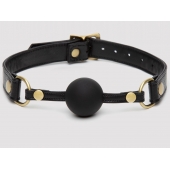 Черный кляп-шар Bound to You Faux Leather Ball Gag - Fifty Shades of Grey - купить с доставкой в Элисте