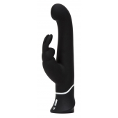 Черный вибратор-кролик G-Spot Stroking Vibrator - 24,2 см. - Happy Rabbit