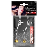 Оригинальные зажимы на соски с желтыми шариками - Notabu - купить с доставкой в Элисте