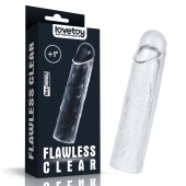 Прозрачная насадка-удлинитель Flawless Clear Penis Sleeve Add 1 - 15,5 см. - Lovetoy - в Элисте купить с доставкой