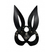 Черная кожаная маска зайки Miss Bunny - БДСМ Арсенал - купить с доставкой в Элисте