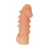 Телесная закрытая насадка с шишечками Cock Sleeve Size S - 13,8 см. - KOKOS - в Элисте купить с доставкой