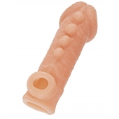 Телесная закрытая насадка с шишечками Cock Sleeve Size S - 13,8 см. - KOKOS - в Элисте купить с доставкой