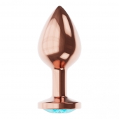 Пробка цвета розового золота с малиновым кристаллом Diamond Topaz Shine L - 8,3 см. - Lola Games - купить с доставкой в Элисте