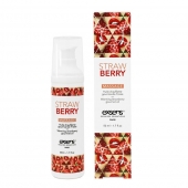 Разогревающее массажное масло  с ароматом клубники Gourmet Strawberry - 50 мл. - Exsens - купить с доставкой в Элисте