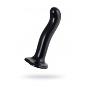 Черный стимулятор для пар P G-Spot Dildo Size M - 18 см. - Strap-on-me - в Элисте купить с доставкой