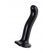 Черный стимулятор для пар P G-Spot Dildo Size M - 18 см. - Strap-on-me - в Элисте купить с доставкой