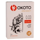 Тонкие презервативы OKOTO Thin Extra Soft - 3 шт. - Sitabella - купить с доставкой в Элисте