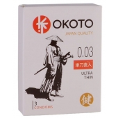 Ультратонкие презервативы OKOTO Ultra Thin - 3 шт. - Sitabella - купить с доставкой в Элисте