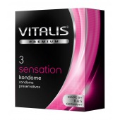 Презервативы с пупырышками и кольцами VITALIS PREMIUM sensation - 3 шт. - Vitalis - купить с доставкой в Элисте