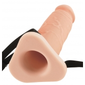 Телесный реалистичный фаллоимитатор с полостью Silicone Hollow Extension - 20 см. - Pipedream - купить с доставкой в Элисте