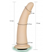 Телесная гладкая насадка-фаллоимитатор Harness - 17 см. - LOVETOY (А-Полимер) - купить с доставкой в Элисте