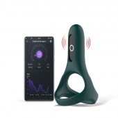 Изумрудное виброкольцо Magic Motion Rise с подхватом мошонки - Magic Motion - в Элисте купить с доставкой