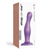 Фиолетовая насадка Strap-On-Me Dildo Plug Curvy size L - Strap-on-me - купить с доставкой в Элисте