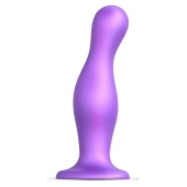 Фиолетовая насадка Strap-On-Me Dildo Plug Curvy size L - Strap-on-me - купить с доставкой в Элисте
