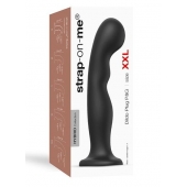 Черная насадка Strap-On-Me Dildo Plug P G size XXL - Strap-on-me - купить с доставкой в Элисте