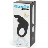 Черное эрекционное виброкольцо Happy Rabbit Rechargeable Rabbit Cock Ring - Happy Rabbit - в Элисте купить с доставкой