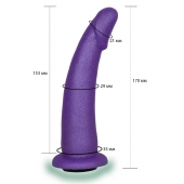 Фиолетовая гладкая изогнутая насадка-плаг - 17 см. - LOVETOY (А-Полимер) - купить с доставкой в Элисте