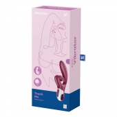 Бордовый вибратор-кролик Touch me - 21,2 см. - Satisfyer