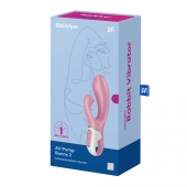 Розовый вибратор-кролик с расширением Air Pump Bunny 2 - 20,4 см. - Satisfyer