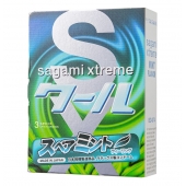 Презервативы Sagami Xtreme Mint с ароматом мяты - 3 шт. - Sagami - купить с доставкой в Элисте