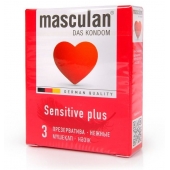 Презервативы Masculan Sensitive plus - 3 шт. - Masculan - купить с доставкой в Элисте