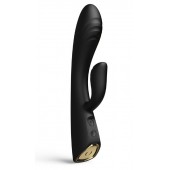 Черный вибратор-кролик Flexi Rabbit с функцией подогрева - 21,2 см. - Dorcel
